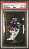 Graded 2020 Panini Chronicles Justin Jefferson #209 Legacy Rookie RC Football Card PSA 10 Gem Mint