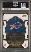 Graded 2022 Panini Select Damar Hamlin #100 Die-Cut Green/Yellow Prizm Rookie RC Football Card PSA 9 Mint