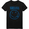 Nirvana Blue Happy Face [T-Shirt] by Rock Band Apparel