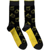 Nirvana Smiley & Logo Stripes [Socks] by Rock Band Apparel