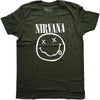 Nirvana White Happy Face [T-Shirt] by Rock Band Apparel