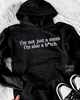 Not just a mom Embroidered Hoodie by Madness & Mayhem LLC