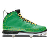 "Oakland Splatter" Jordan 9 Retro Cleats by Stadium Custom Kicks