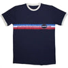 Oasis 1996 Tour Horizontal Stripes [T-Shirt] by Rock Band Apparel
