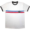 Oasis 1996 Tour Horizontal Stripes [T-Shirt] by Rock Band Apparel