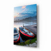 Lake and Boats Landscape Glass Wall Art by Insigneart USA