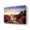 Canyon and Sunset Glass Wall Art by Insigneart USA