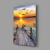 Sunset on the Dock Glass Wall Art by Insigneart USA