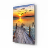 Sunset on the Dock Glass Wall Art by Insigneart USA