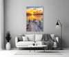 Sunset on the Dock Glass Wall Art by Insigneart USA