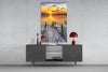 Sunset on the Dock Glass Wall Art by Insigneart USA