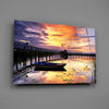Sunset on the Dock Glass Wall Art by Insigneart USA