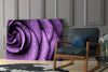 Purple Rose Glass Wall Art by Insigneart USA