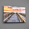 Sunset on the Dock Glass Wall Art by Insigneart USA