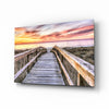 Sunset on the Dock Glass Wall Art by Insigneart USA