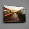 Sunset on the Beach Glass Wall Art by Insigneart USA