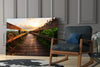 Sunset on the Beach Glass Wall Art by Insigneart USA