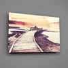 Dock in the Fog Glass Wall Art by Insigneart USA