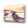 Dock in the Fog Glass Wall Art by Insigneart USA