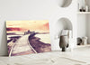 Dock in the Fog Glass Wall Art by Insigneart USA
