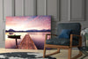 Sunset on the Beach Glass Wall Art by Insigneart USA