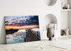 Sunset on the Beach Glass Wall Art by Insigneart USA