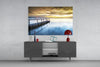 Sunset on the Beach Glass Wall Art by Insigneart USA