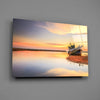 Ship On The Beach Glass Wall Art by Insigneart USA