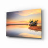 Ship On The Beach Glass Wall Art by Insigneart USA