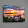 Sunset on the Beach Glass Wall Art by Insigneart USA