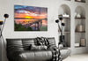 Sunset on the Beach Glass Wall Art by Insigneart USA