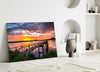 Sunset on the Beach Glass Wall Art by Insigneart USA