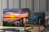 Sunset on the Beach Glass Wall Art by Insigneart USA