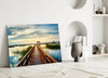Long Dock on the Lake Glass Wall Art by Insigneart USA