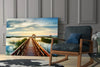 Long Dock on the Lake Glass Wall Art by Insigneart USA