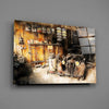 Retro Old Garage Glass Wall Art by Insigneart USA