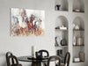 Running Horses Glass Wall Art