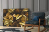 Yellow Leaf Glass Wall Art by Insigneart USA