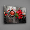 Red Peppers Glass Wall Art by Insigneart USA