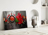 Red Peppers Glass Wall Art by Insigneart USA