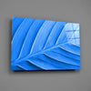 Blue Leaf Glass Wall Art by Insigneart USA