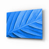Blue Leaf Glass Wall Art by Insigneart USA