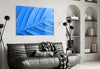Blue Leaf Glass Wall Art by Insigneart USA
