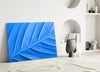 Blue Leaf Glass Wall Art by Insigneart USA