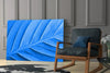 Blue Leaf Glass Wall Art by Insigneart USA