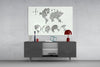 Continents Glass Wall Art by Insigneart USA