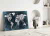 World Map Glass Wall Art by Insigneart USA