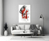 Red Thoughts Glass Wall Art by Insigneart USA