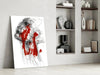 Red Thoughts Glass Wall Art by Insigneart USA