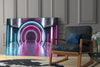 Neon Lights Glass Wall Art by Insigneart USA